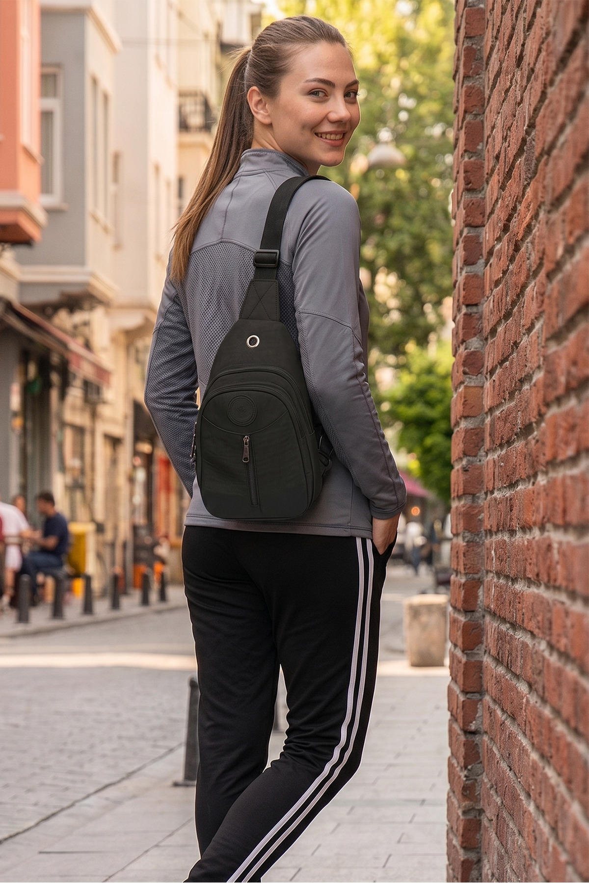 Unisex Krinkıl Body Bag Çapraz Askılı Omuz Ve Bel Çantası